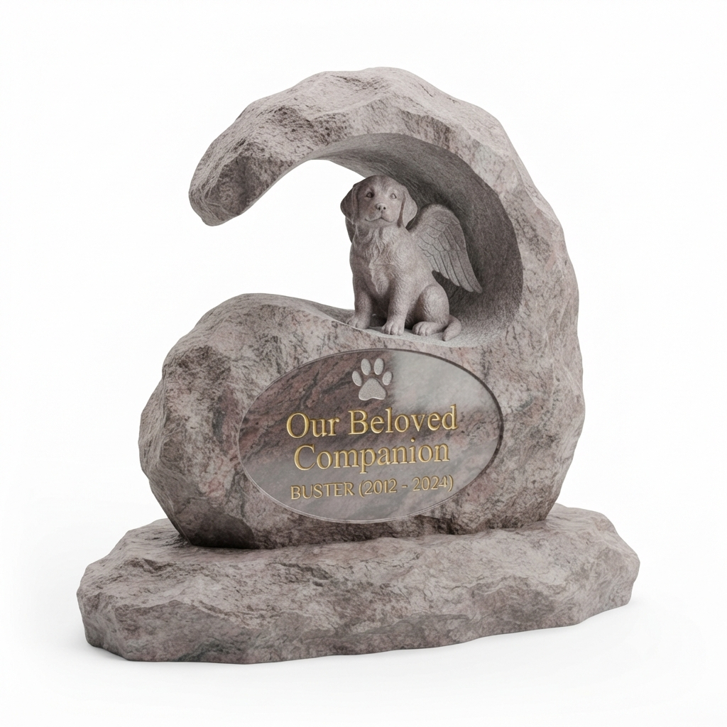 Stèle en granit sculptée pour chat chien - Fabricant fournisseur direct usine Chine.png